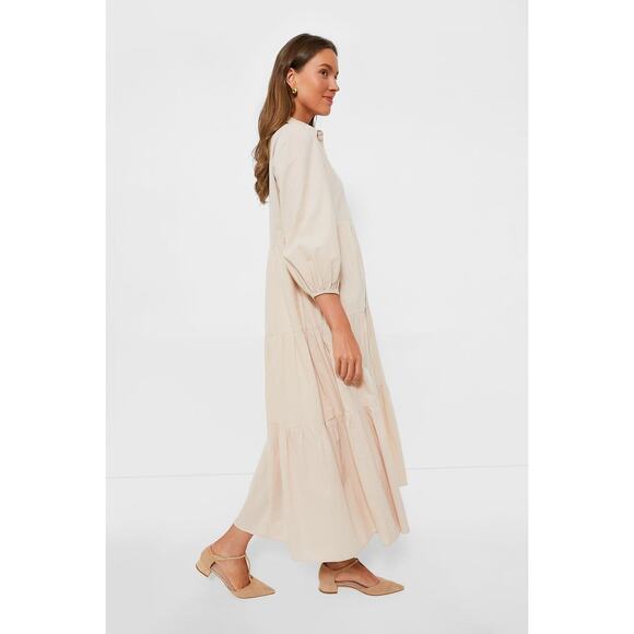 POMANDER PLACE Sandstone Cotton Mabel Maxi Dress Size L NWT - Picture 4 of 8